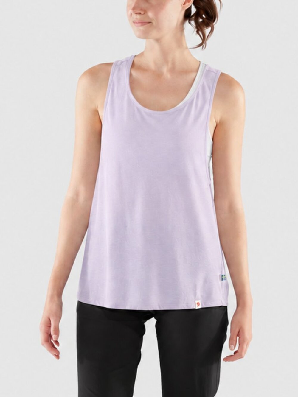 Fjallraven High Coast Loose Tank Top Small Pastel Lavender Tencel Hiking Outdoor